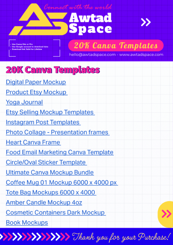 Canve Templates : 20,000 قالب Canve Templates