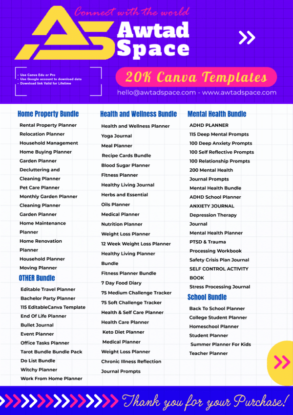 Canve Templates : 20,000 قالب Canve Templates